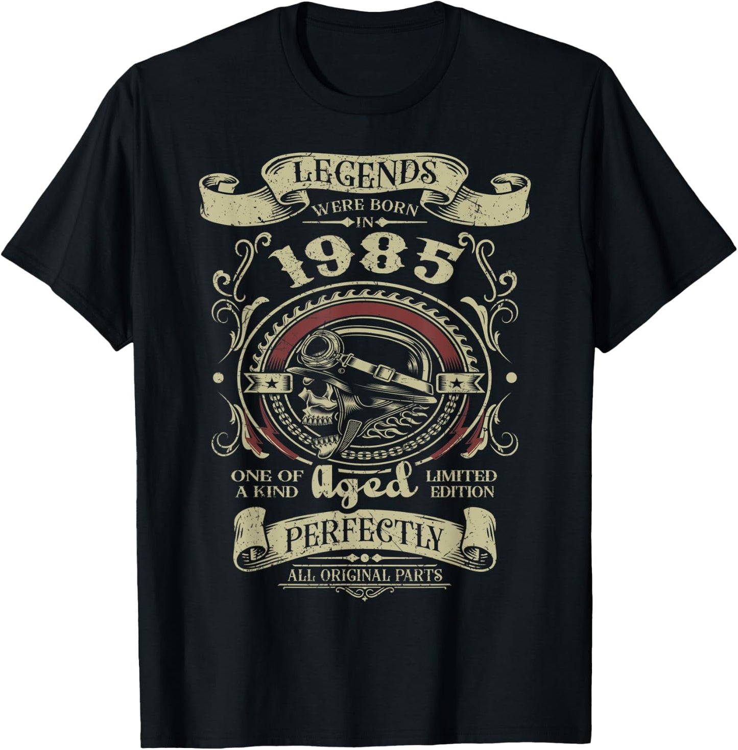 Legends were born in 1985 38th birthday biker motorcycle T-Shirt - T-Shirt | Black