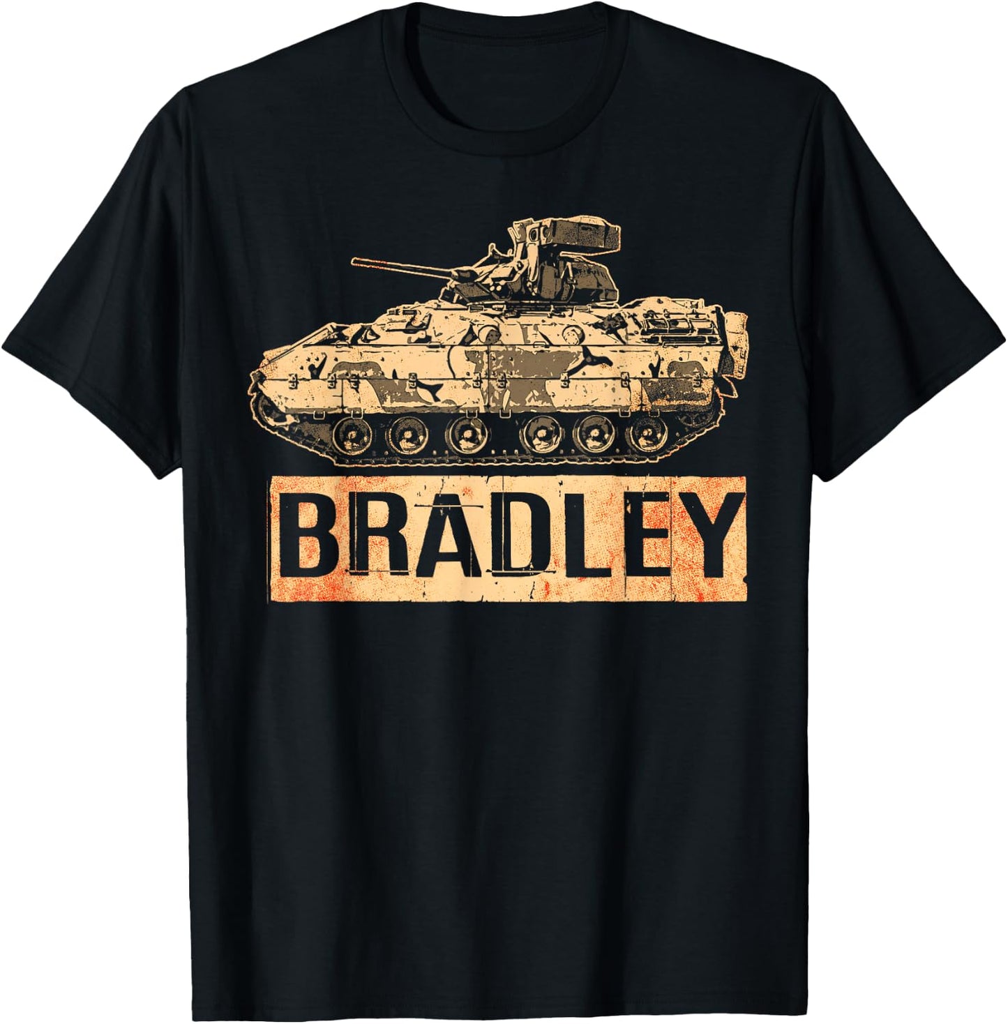 Bradley Fighting Vehicle USA America American Military T-Shirt - T-Shirt | Black