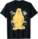 Parakeet with Daisies Yellow Budgie Parakeet T-Shirt - T-Shirt | Black