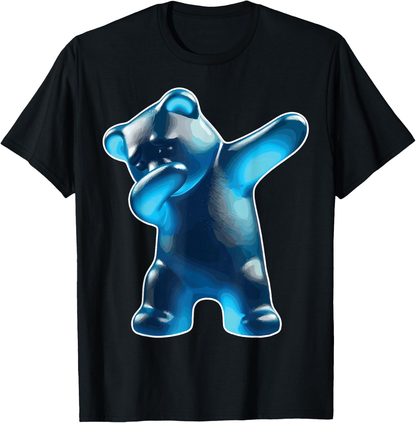 Gummy Bear, Blue Gummy Bear, Dabbing Gummy Bear T-Shirt - T-Shirt | Black