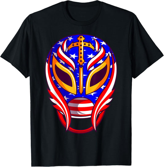 Mexican Wrestling Mask T-Shirt - T-Shirt | Black