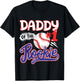 Daddy of Rookie 1st Baseball Birthday Party Theme Matching T-Shirt - T-Shirt | Black