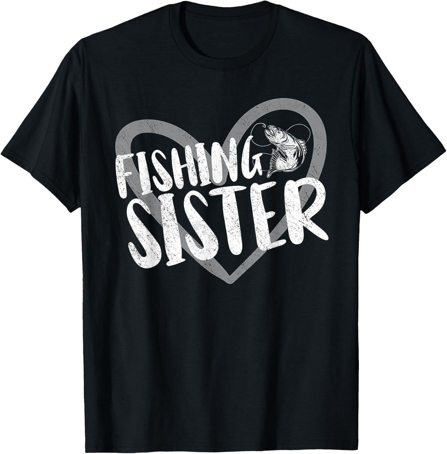 Fishing Sister T-Shirt - T-Shirt | Black
