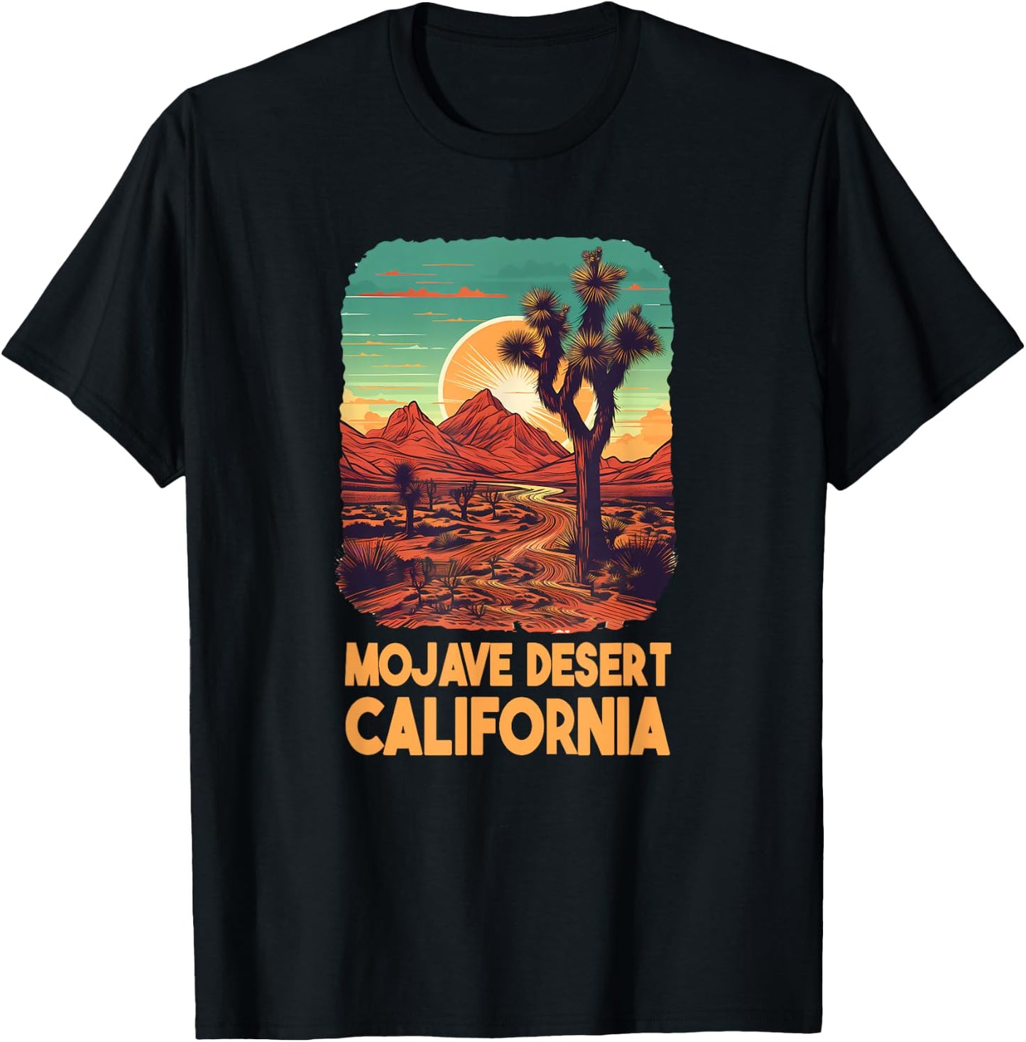 Mojave Desert Adventure Vintage Nature Lover Hiking Design T-Shirt - T-Shirt | Black