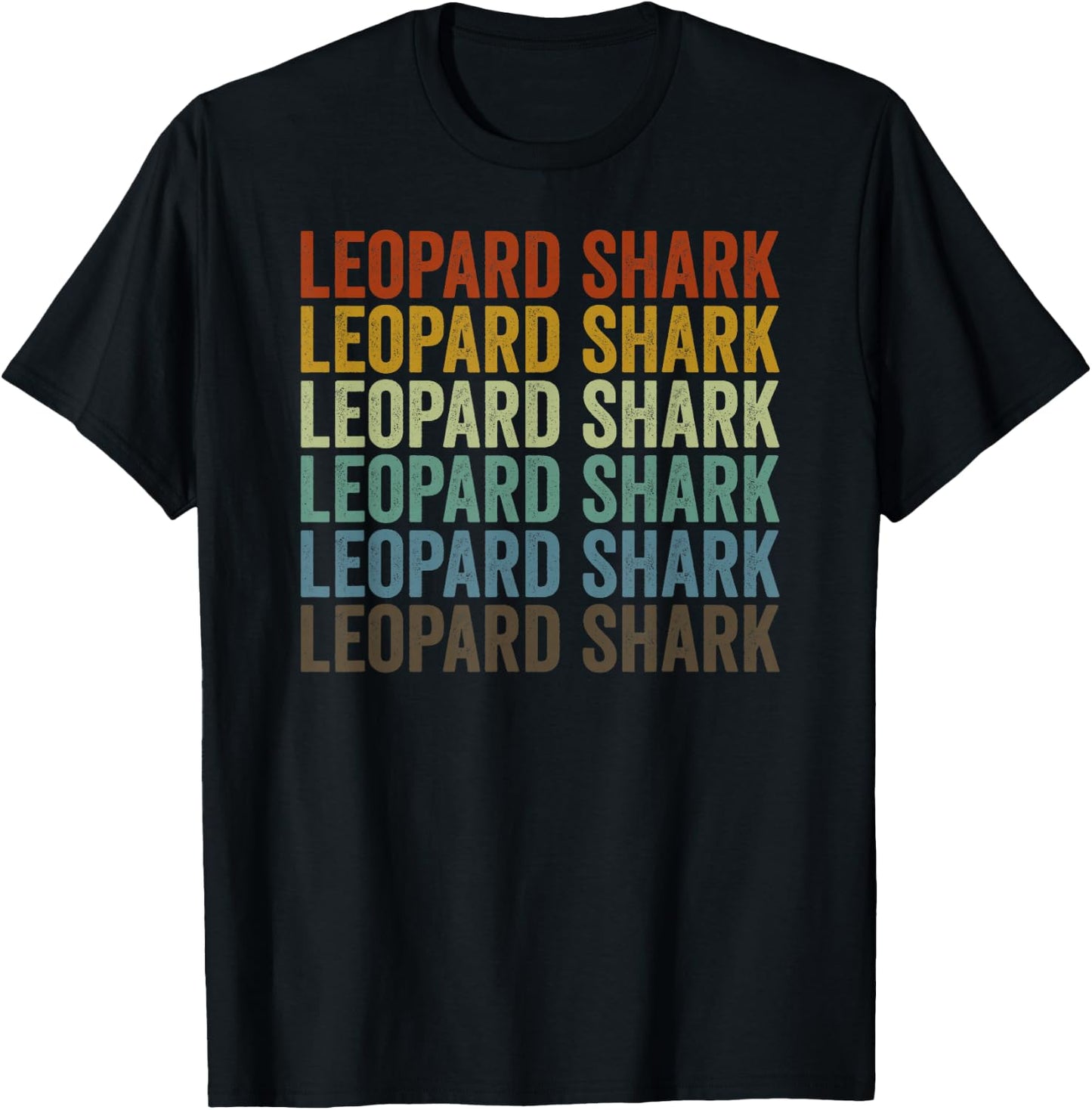 Leopard Shark Retro T-Shirt - T-Shirt | Black