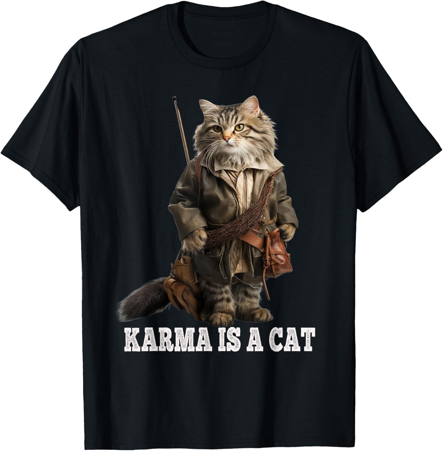 Cats , Karma is a cat, fisher cat Women Kids T-Shirt - T-Shirt | Black