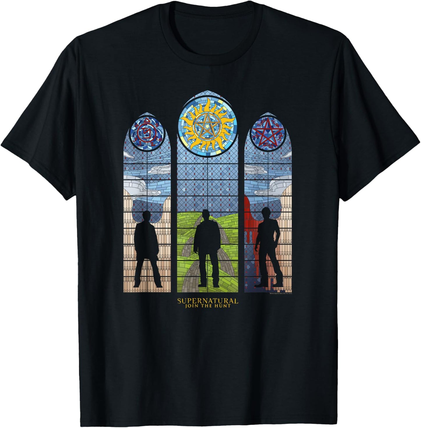 Supernatural Stained Glass T-Shirt - T-Shirt | Black