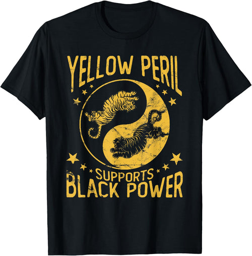 Vintage Yellow Peril Supports Black Power, Tiger