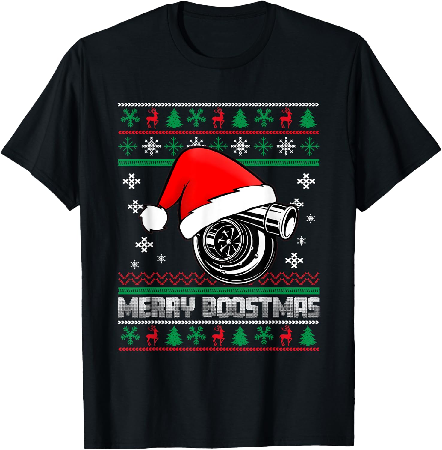 Merry Boostmas Turbo Christmas Vintage T-Shirt - T-Shirt | Black