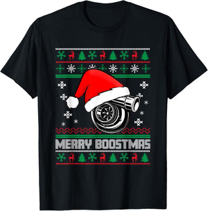 Merry Boostmas Turbo Christmas Vintage T-Shirt - T-Shirt | Black