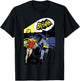 Batman Vintage Classic Batman & Robin Comic Spotlight Heroes T-Shirt - T-Shirt | Black