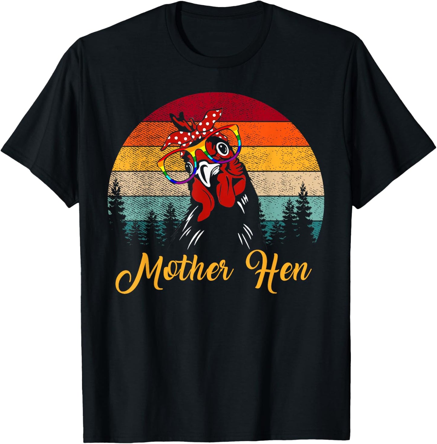 Mother Hen Chicken Farming Mothers Day T-Shirt - T-Shirt | Black