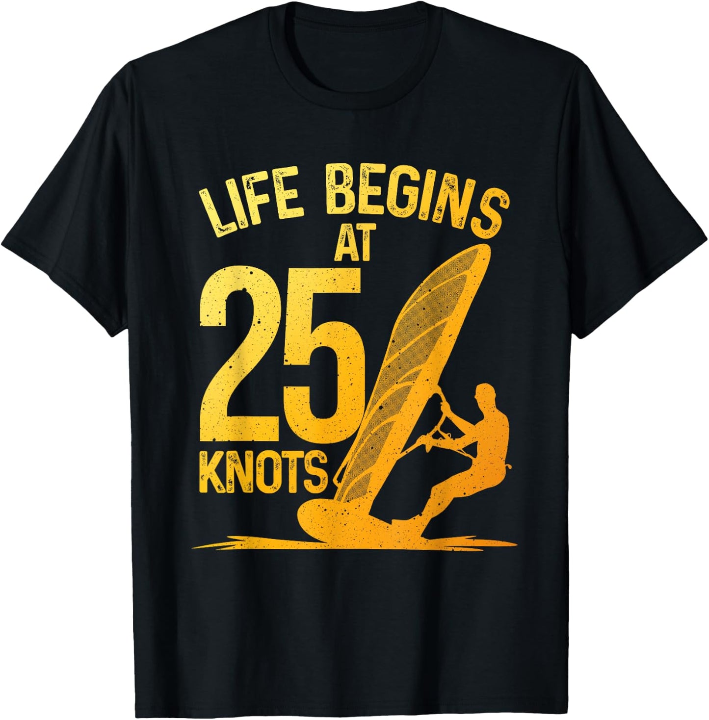 Funny Windsurfing Art Women Wind Surfing Windsurfer T-Shirt - T-Shirt | Black
