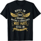 Vintage Built In 1947 The Forties 40s Funny 75th Birthday T-Shirt - T-Shirt | Black