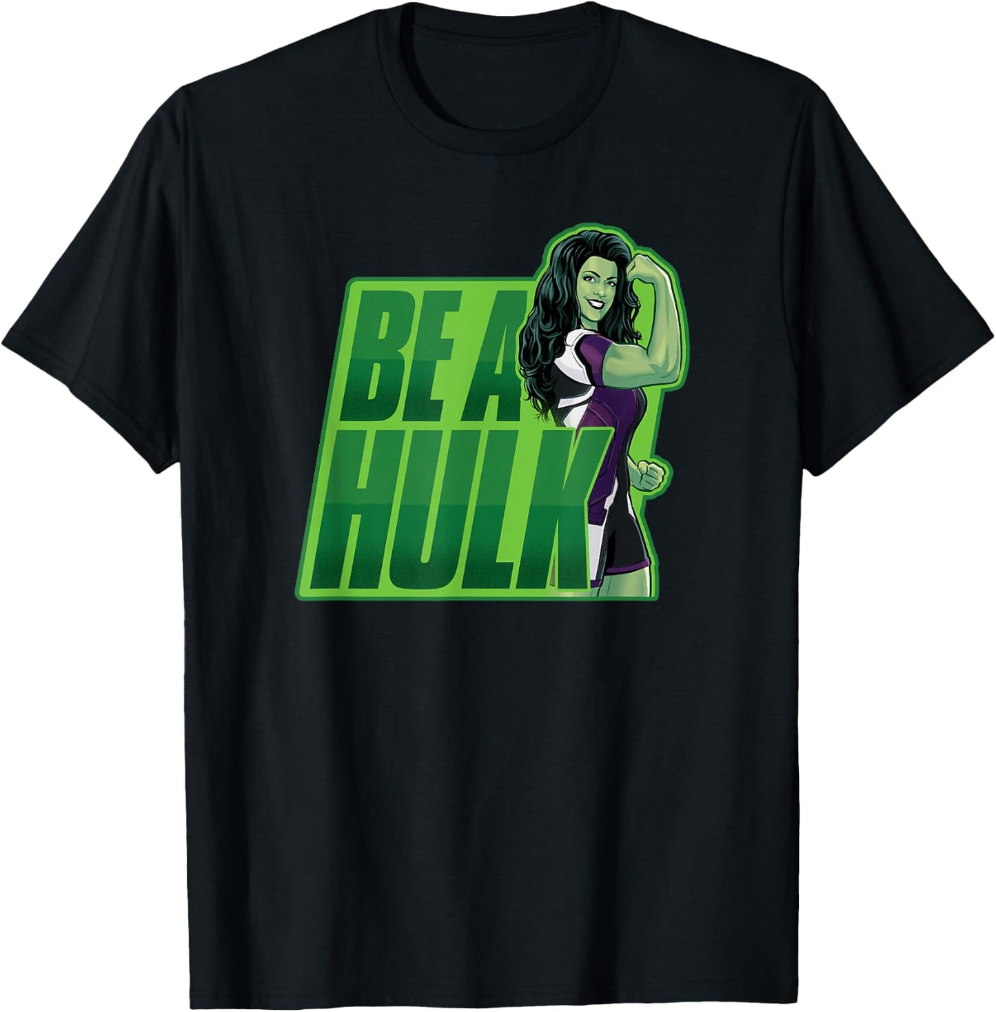 Marvel She-Hulk Be A Hulk Jennifer Walters Power Pose T-Shirt - T-Shirt | Black