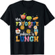 My Favorite Subject Is Lunch Lady Cafeteria Crew Retro 80s T-Shirt - T-Shirt | Black