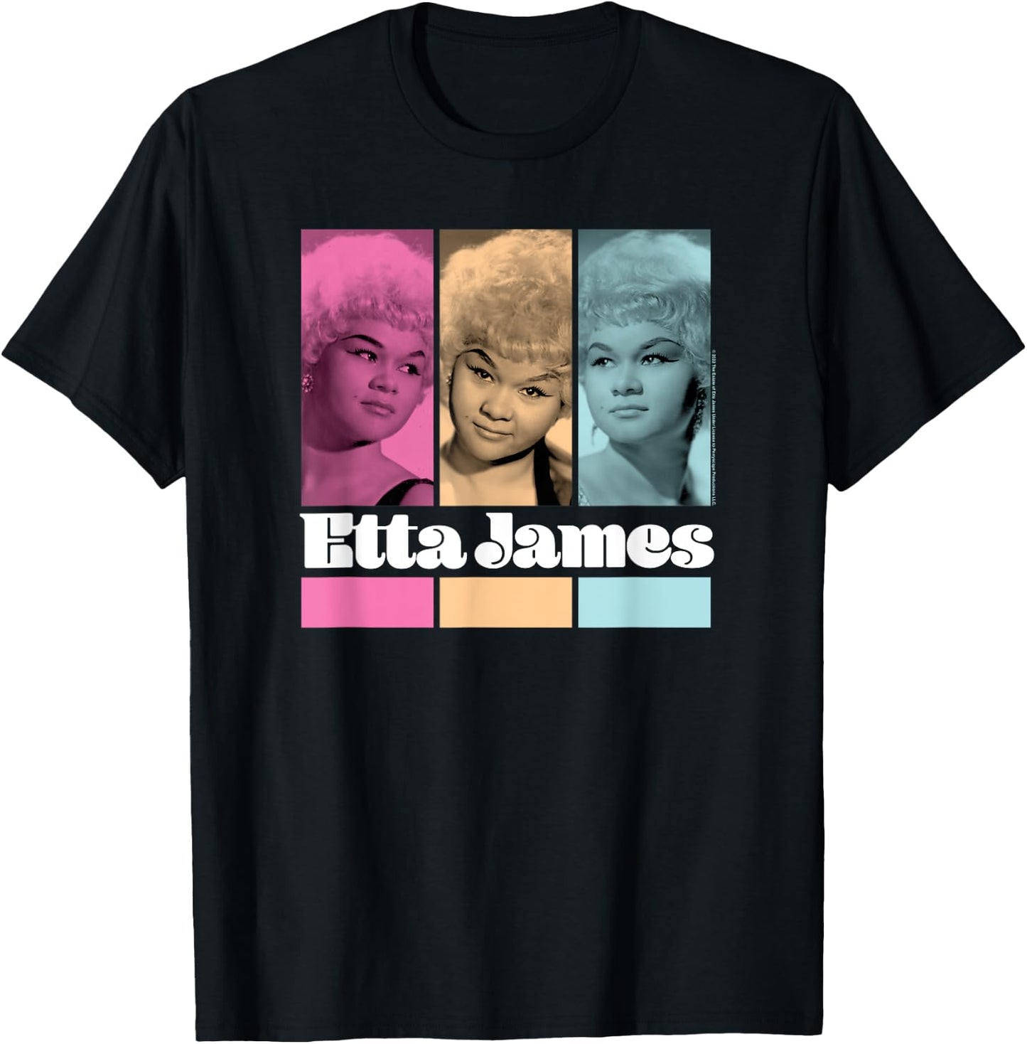 Etta James - Black, Small, -Adults, Short Sleeve, Classic Fit, Cotton 100%, Music-Themed T-Shirt - T-Shirt | Black