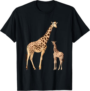 Funny Giraffe Design Kids Boys Girls Giraffe Lover T-Shirt - T-Shirt | Black