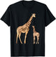 Funny Giraffe Design Kids Boys Girls Giraffe Lover T-Shirt - T-Shirt | Black