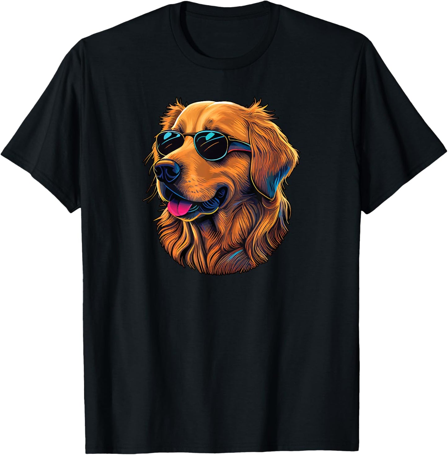 Dad Mom Cool Dog Sunglasses - Golden Retriever Women T-Shirt - T-Shirt | Black
