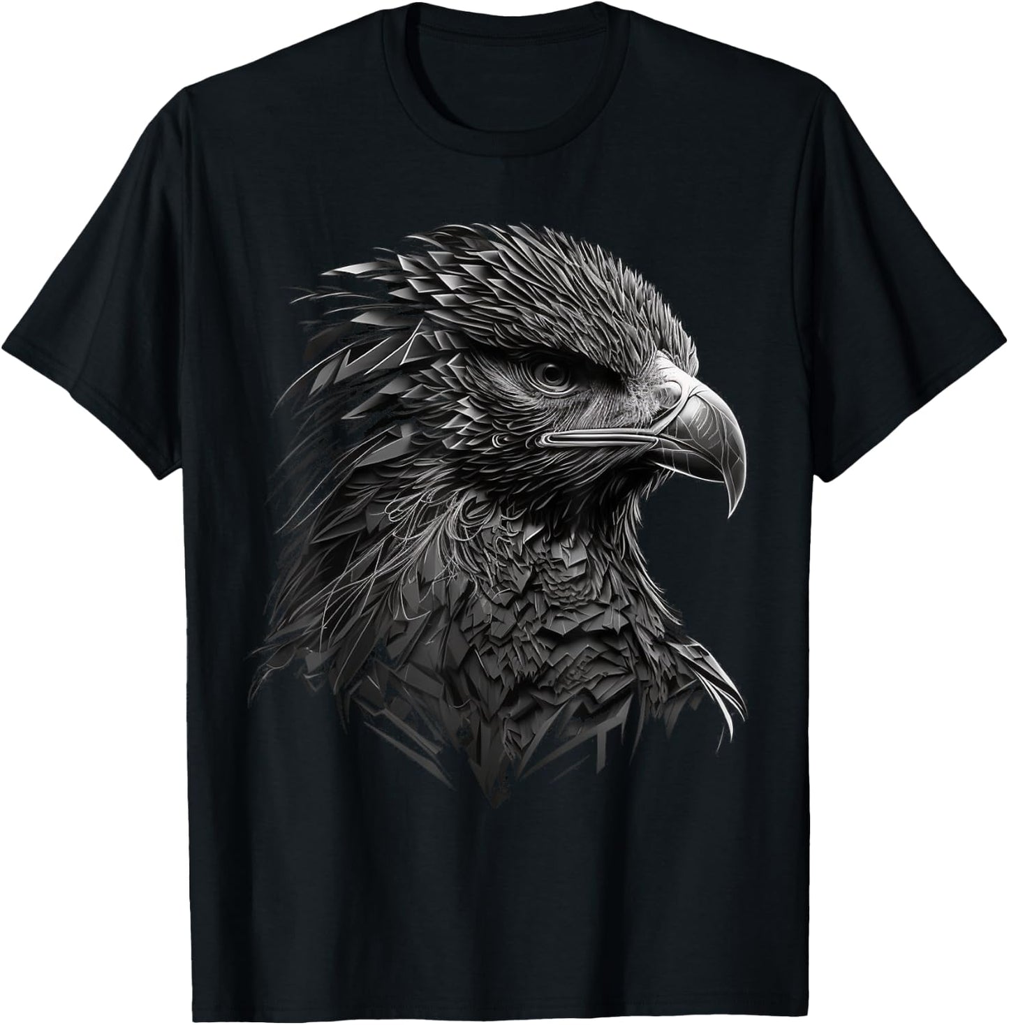 Eagle Bird Falcon Bird Motif Animal T-Shirt - T-Shirt | Black