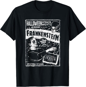 Halloween Horror Nights Frankenstein & Bride of Frankenstein T-Shirt - T-Shirt | Black