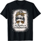 Chaos Coordinator Leopard Messy Bun Bleached Girls Women T-Shirt - T-Shirt | Black