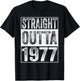 Straight Outta 1977 48 Years Old Gifts Vintage 48th Birthday T-Shirt - T-Shirt | Black