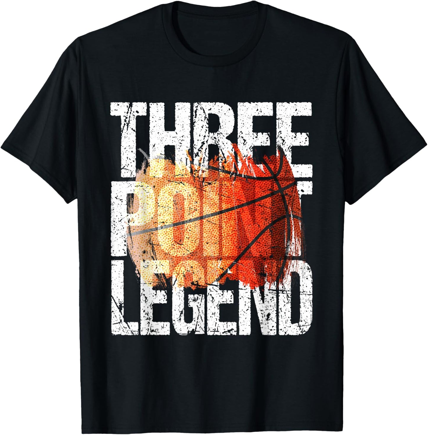 Basketball Player 3 Point Shot - Three Point Legend T-Shirt - T-Shirt | Black