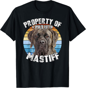 Kitana Mastiff Brindle Retro Property Of T-Shirt - T-Shirt | Black