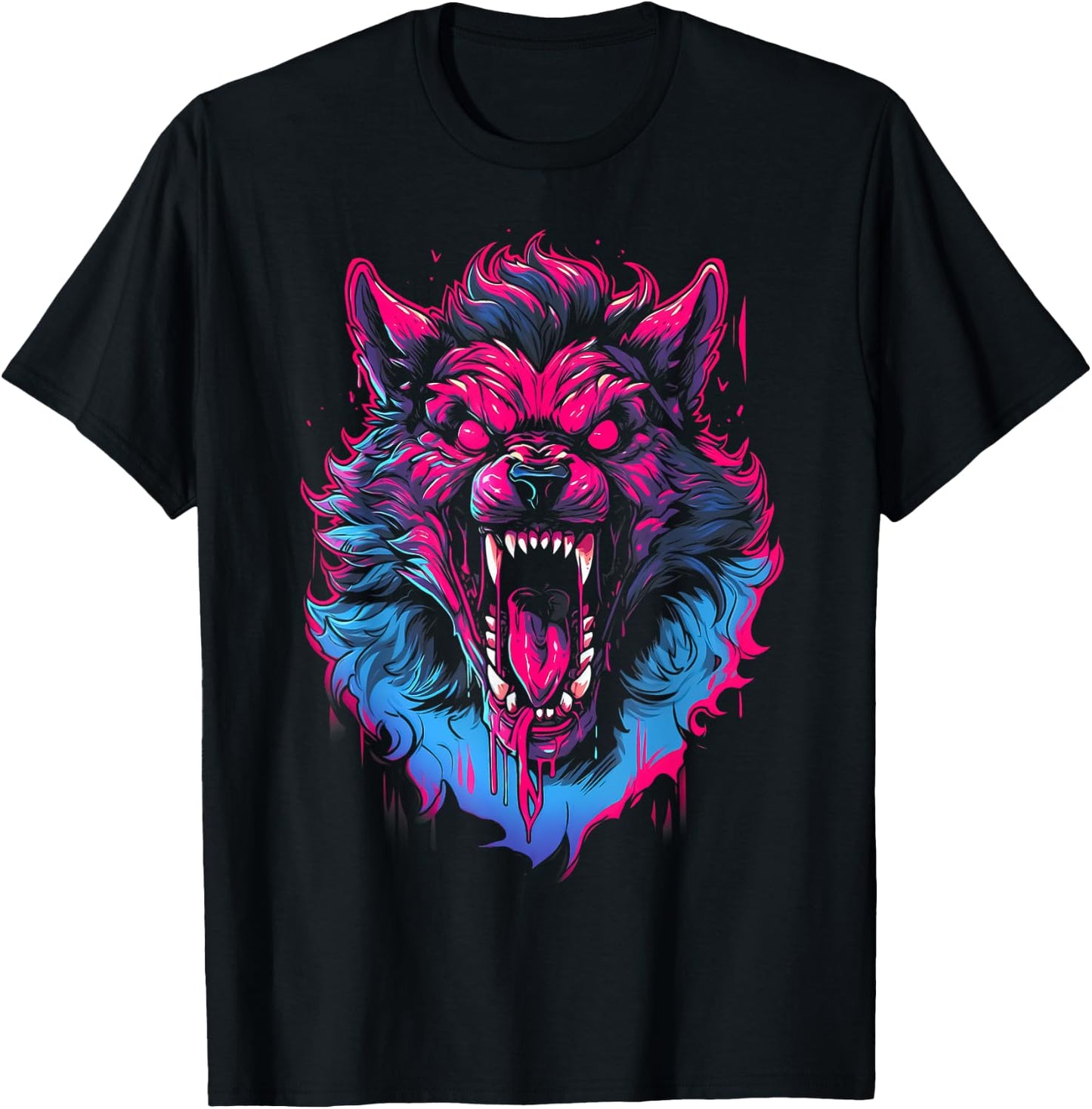 Horror Werewolf Head Halloween Mythology Wolf Shifter Lycan T-Shirt - T-Shirt | Black