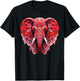 Red Mandala Aart Elephant Tribal Yoga Graphic T-Shirt - T-Shirt | Black