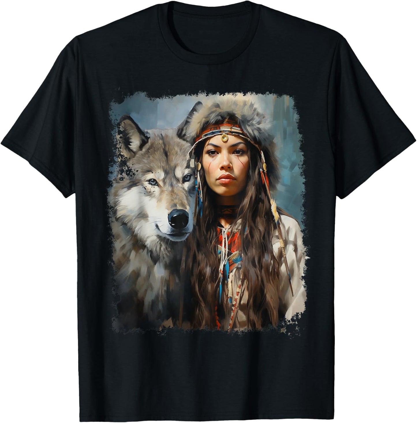Woman Wolf T-Shirt - T-Shirt | Black