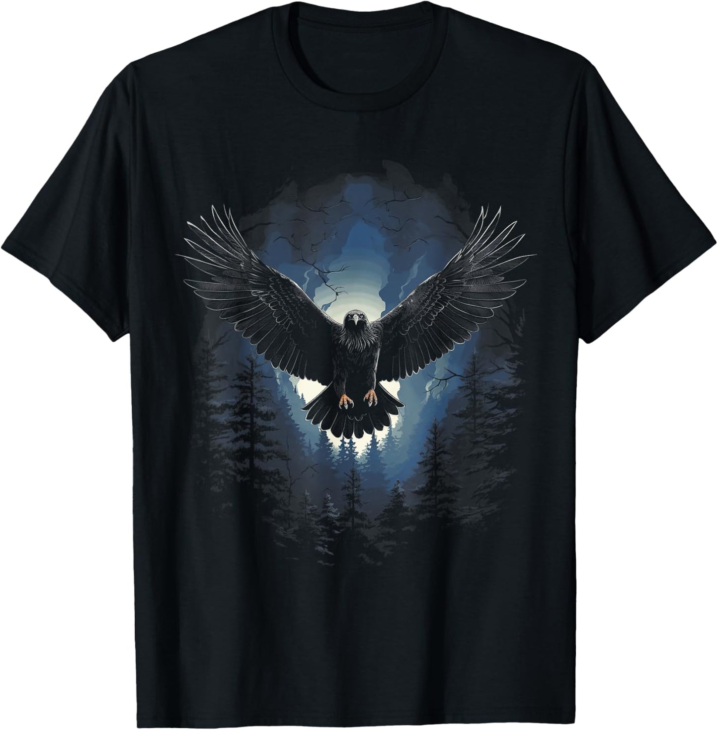 Eagle Forest Animal Wildlife T-Shirt - T-Shirt | Black