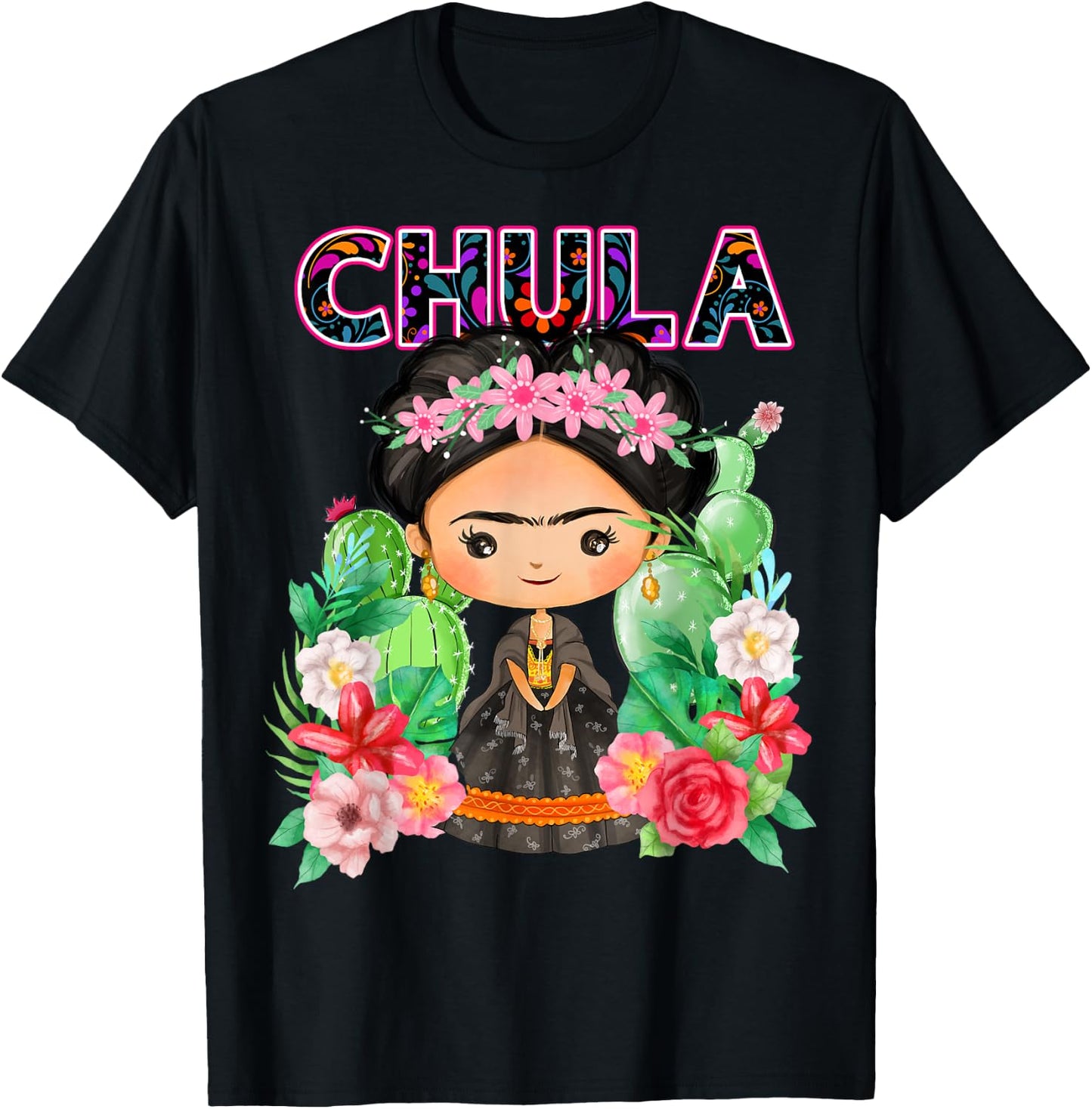 Mexican Lele Doll Honor Native Mexican Women Handmade Doll T-Shirt - T-Shirt | Black