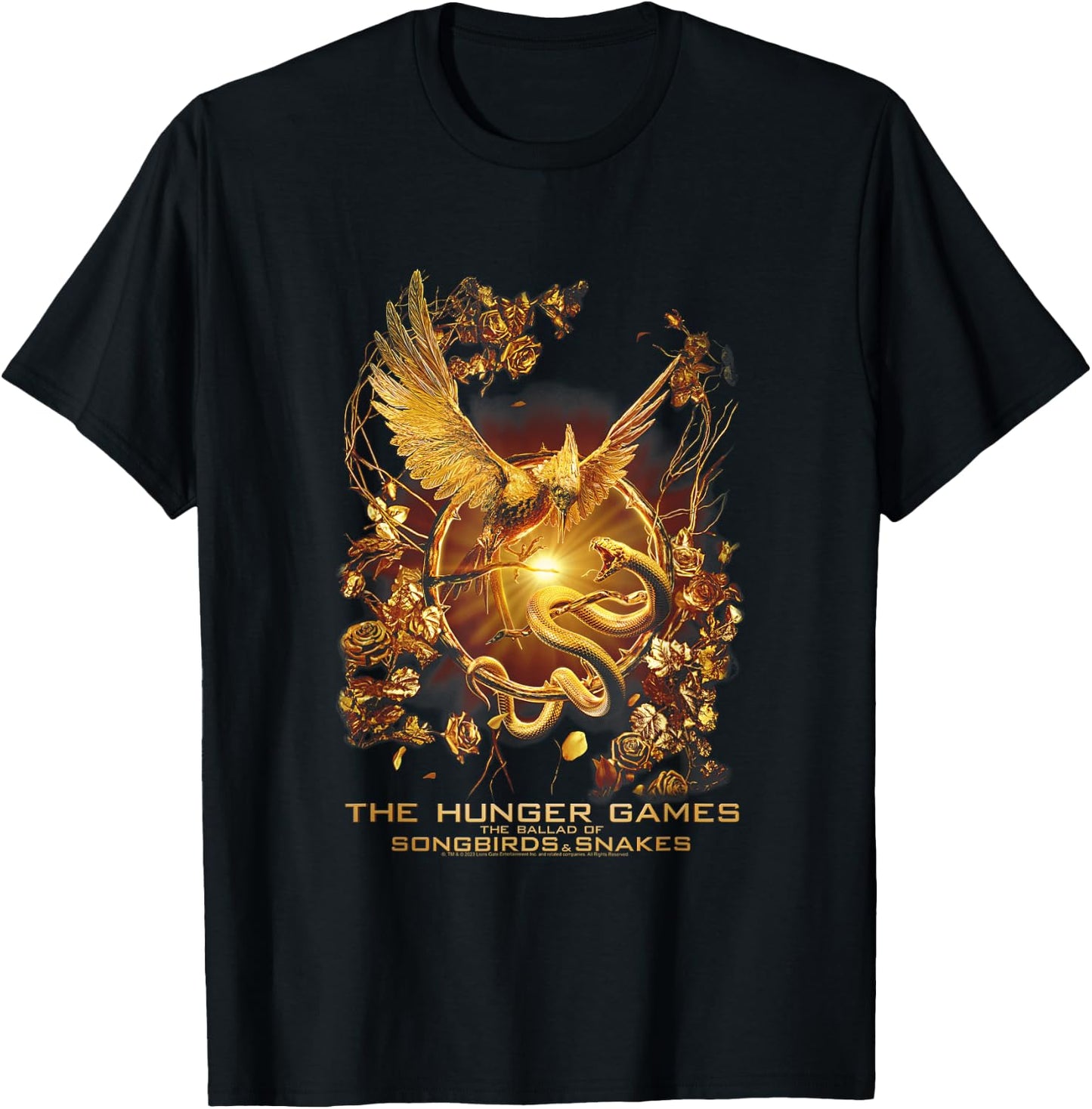 Hunger Games The Ballad of Songbirds and Snakes Movie Poster T-Shirt - T-Shirt | Black
