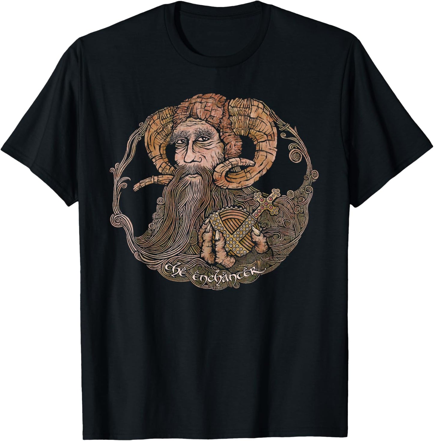 The Wizard Enchanter T-Shirt - T-Shirt | Black