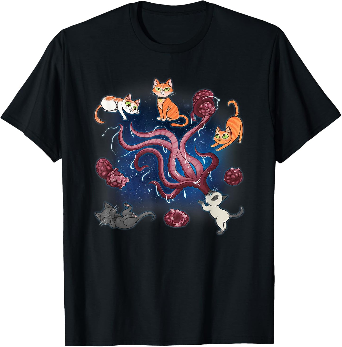 Marvel Studios The Marvels Goose & Flerkittens in Space Cute T-Shirt - T-Shirt | Black