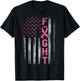 Fight Breast Survivor American Flag Breast Cancer Awareness T-Shirt - T-Shirt | Black