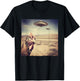 Chicken UFO Alien Flying Saucer T-Shirt - T-Shirt | Black