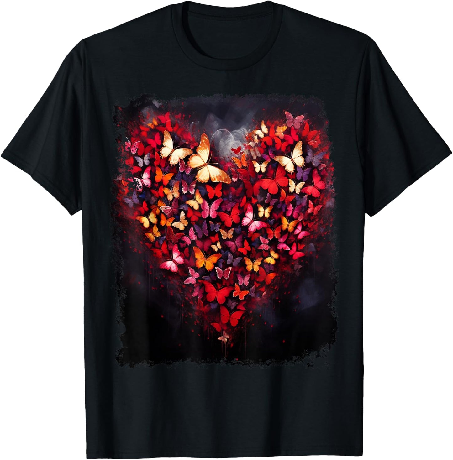 Butterfly Valentines Day T-Shirt - T-Shirt | Black