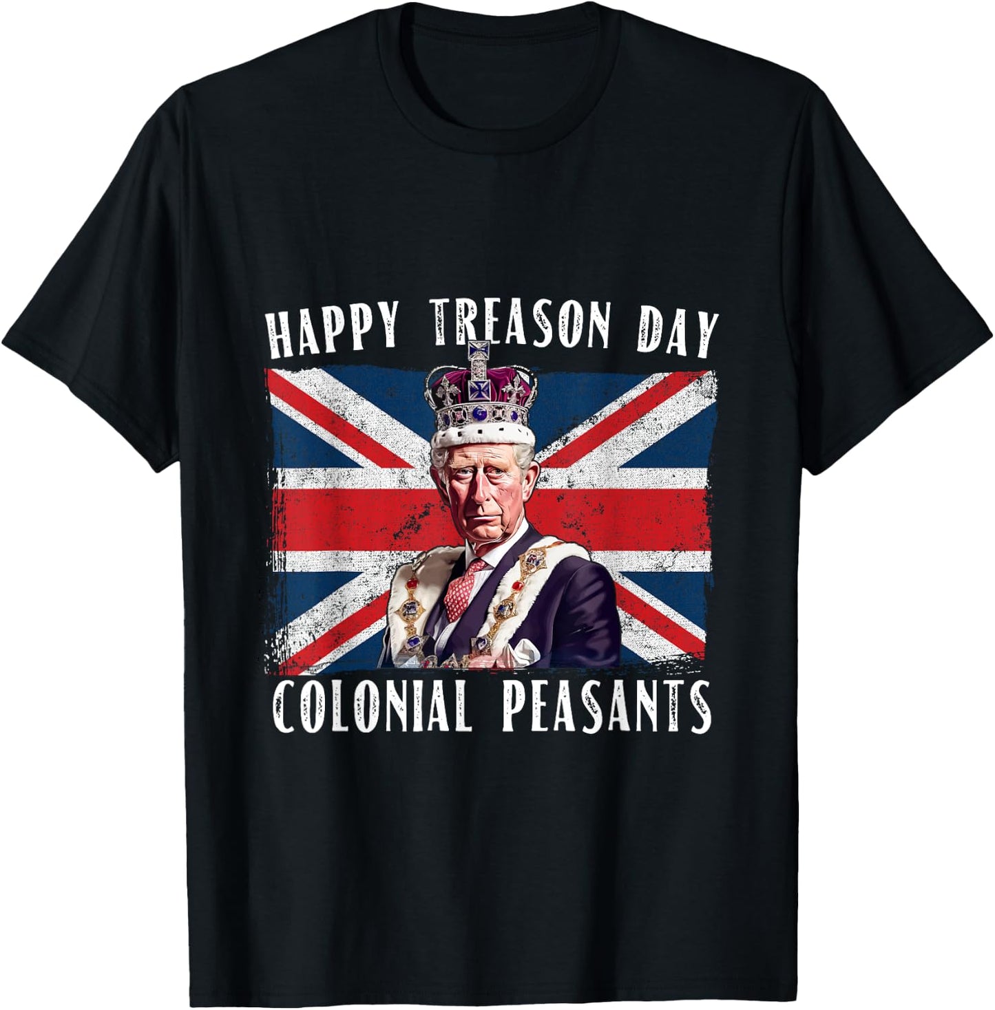 Happy Treason Day USA July 4th British T-Shirt - T-Shirt | Black