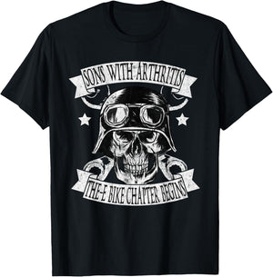 Sons With Arthritis The E-Bike Chapter Funny Biker Birthday T-Shirt - T-Shirt | Black