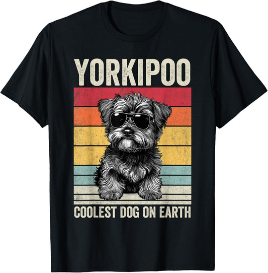 Yorkipoo Coolest Dog On Earth, Vintage Yorkipoo T-Shirt - T-Shirt | Black