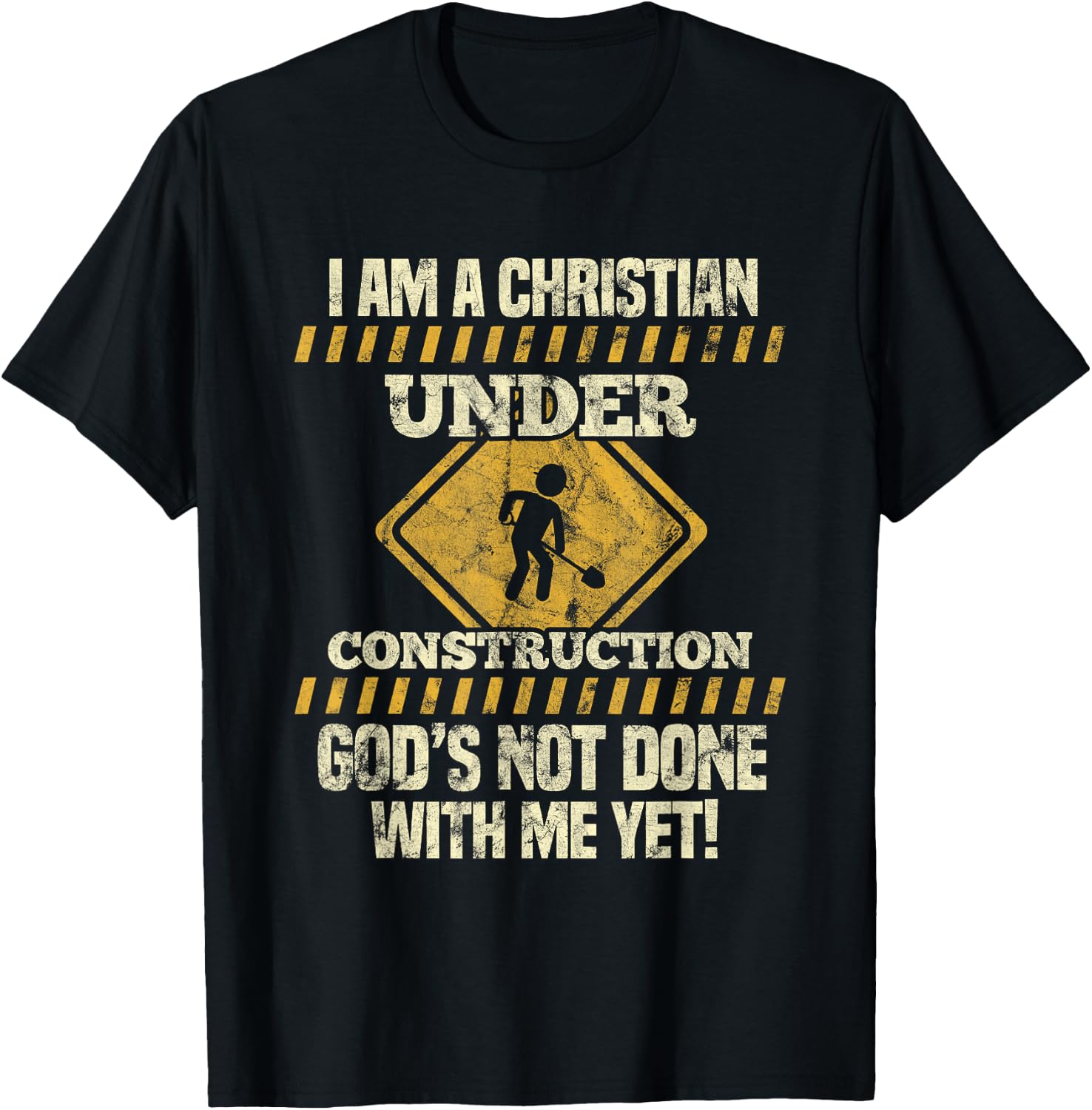 I'm Under Construction Funny Saying T-Shirt - T-Shirt | Black