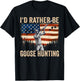 USA I'd Rather Be Goose Hunting T-Shirt - T-Shirt | Black