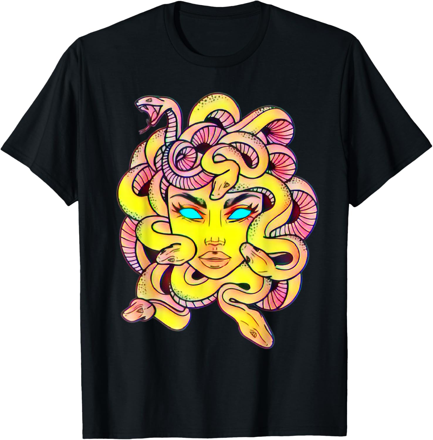 Cute Medusa T - Scary Greek Mythology Female Monster Medusa T-Shirt - T-Shirt | Black