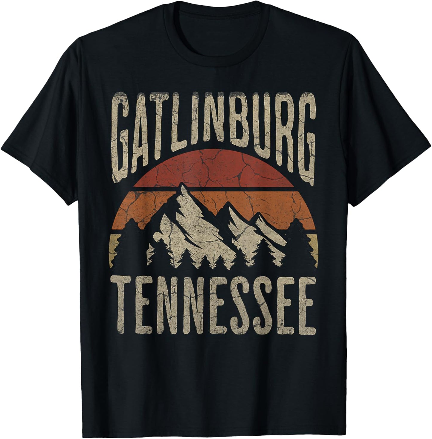 Gatlinburg Tennessee Hiking Outdoors T-Shirt - T-Shirt | Black