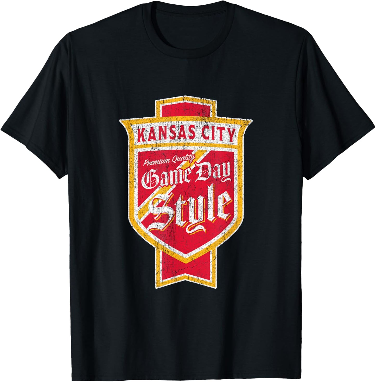 Faded Kansas City Beer Label - Cowtown City Pride T-Shirt - T-Shirt | Black