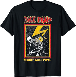 Back Pains Middle Aged Punk T-Shirt - T-Shirt | Black